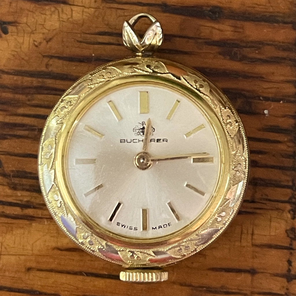 Bucherer Ladies Pendant Watch 17 Jewel Vintage
